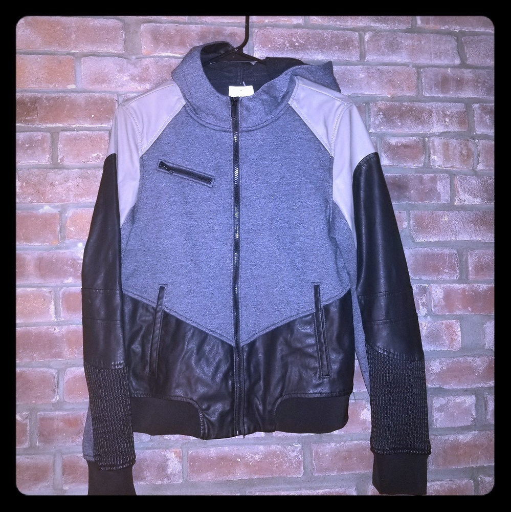 Blank NYC Hoodie Mixed Media Jacket